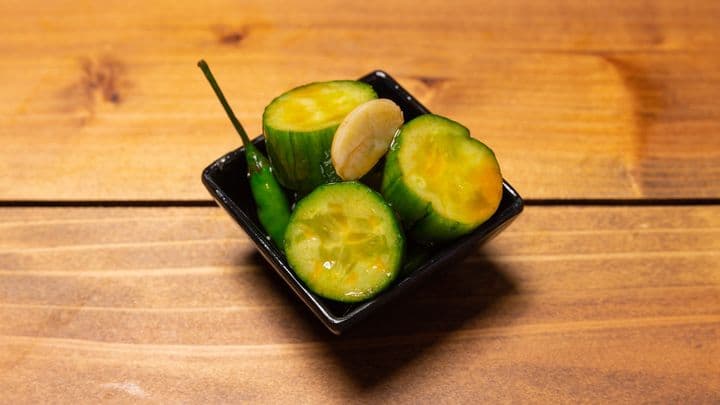 Side of cucumber salad menu item