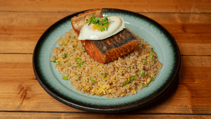 Fried Rice-Crispy Salmon menu item